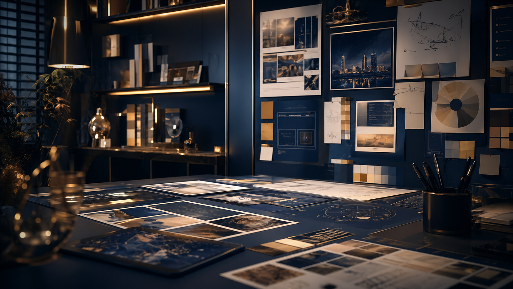 Creative strategy and brand concept workspace